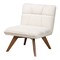 Baxton Studio Darielle Japandi Cream Boucle Fabric and Walnut Brown Finished Rubberwood Accent Chair 228-12963-ZORO - alternate 1